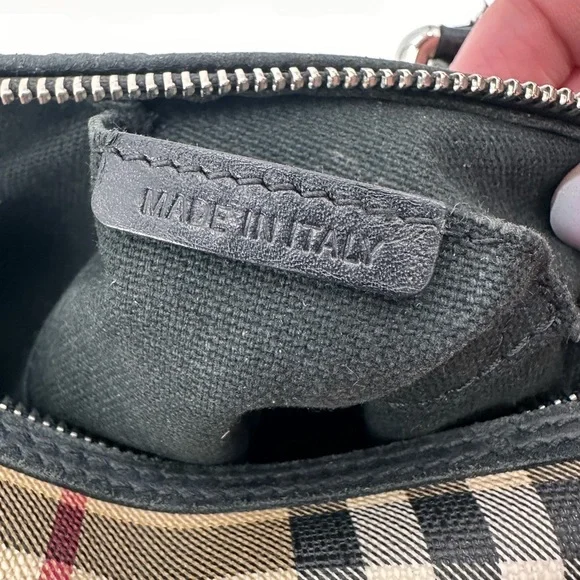 Vintage Y2K Burberry Chester House Check Coated Canvas Bowling Bag Satchel FLAWS Satchels